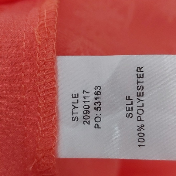 NWT Anthropologie Current Air Sleeveless Tiered Midi Dress in Coral Size Medium - Picture 7 of 7